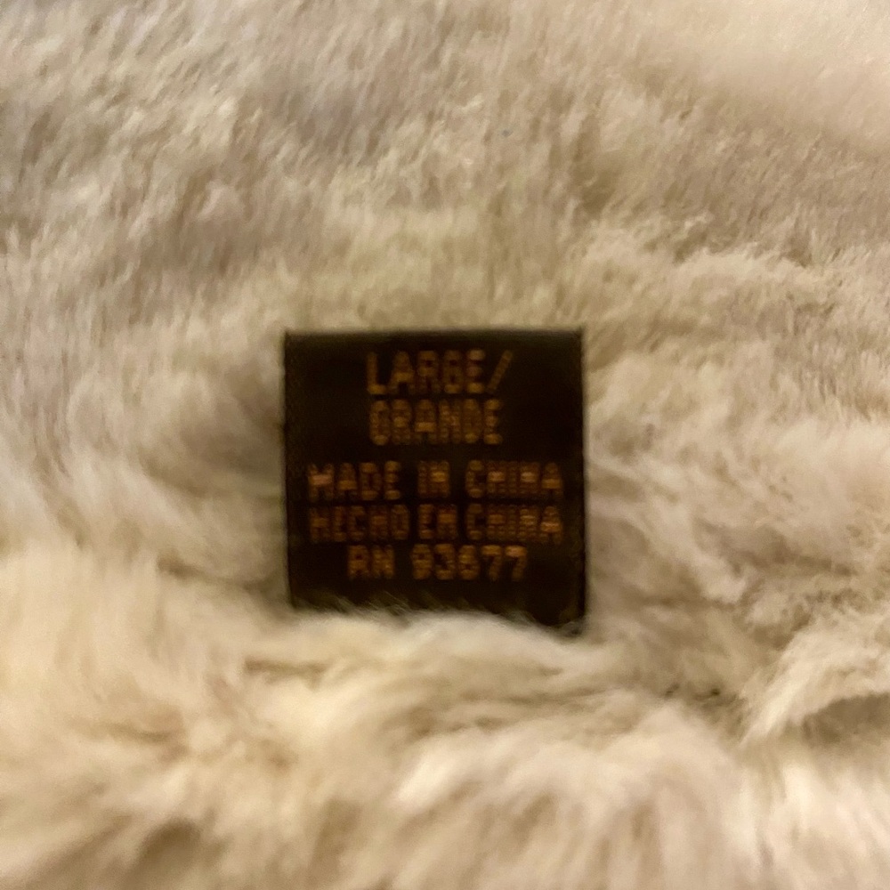 Vintage St. John’s Bay Leather Sherpa Lined Aviator Bomber Jacket Large - Picture 8 of 9